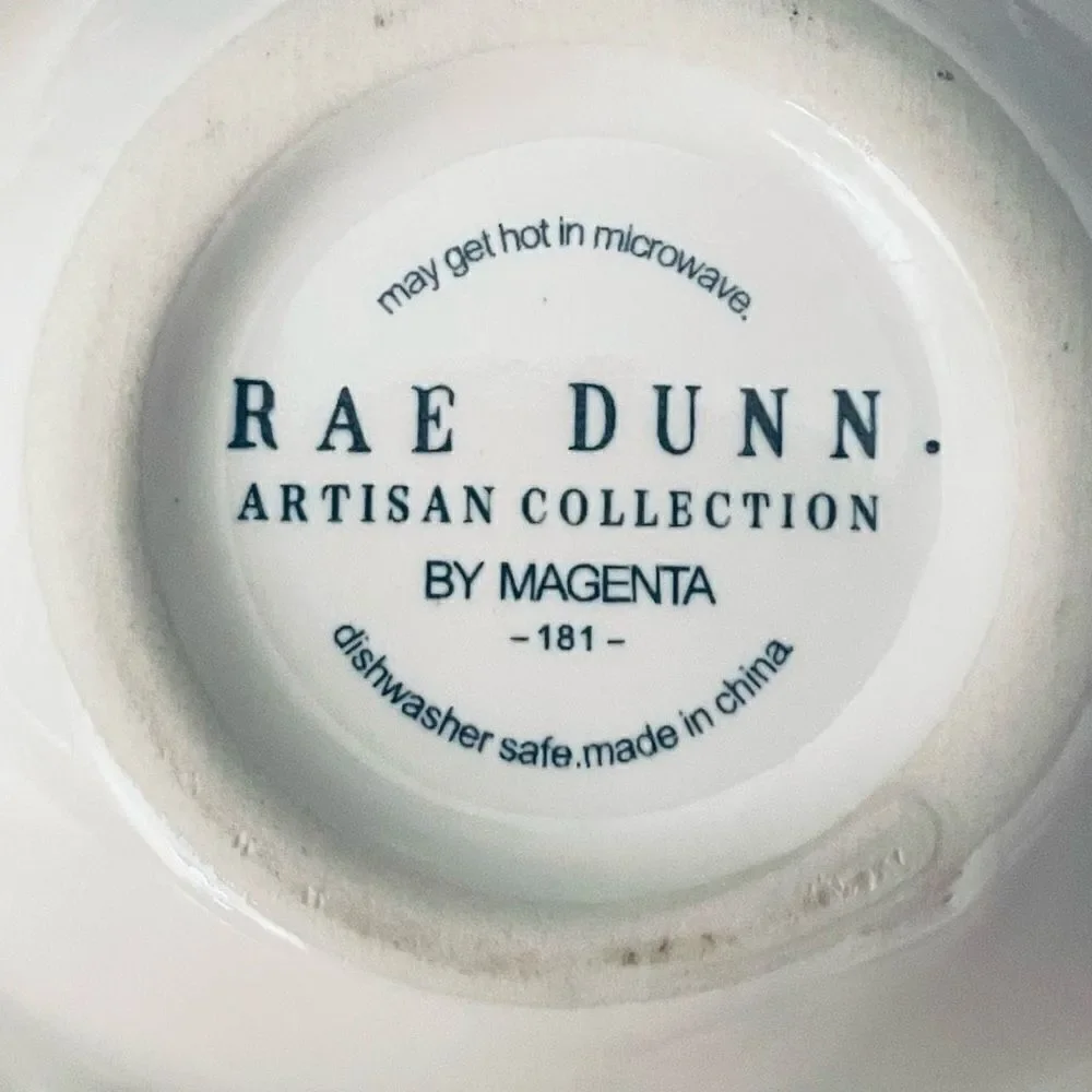 NWT Gorgeous Rae Dunn white Ceramic set of 3 attached bowls SNACK BITE NIBBLE
